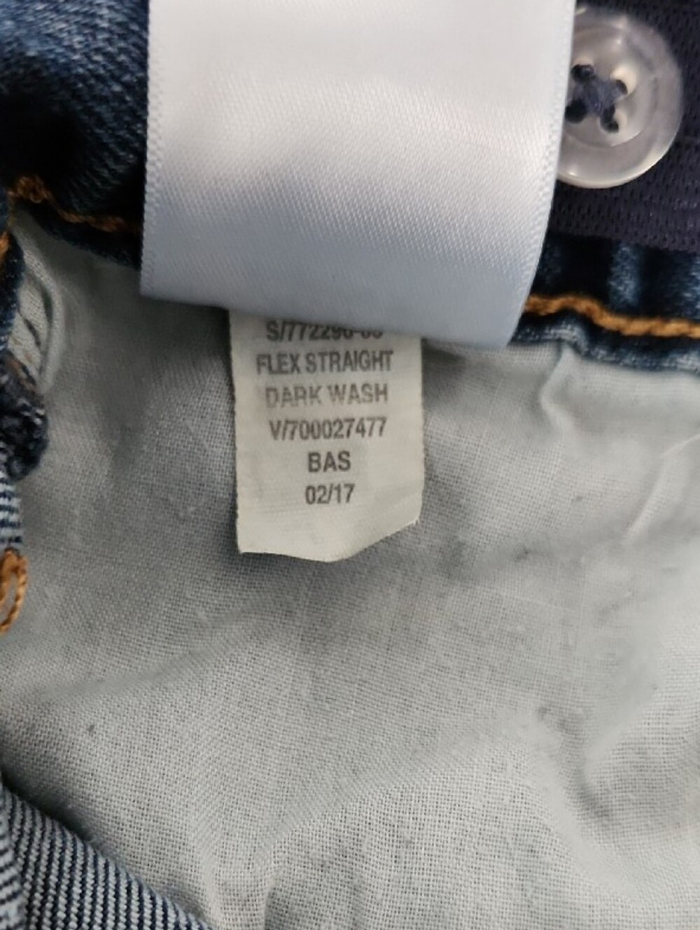 Old Navy Flex Dark Blue Wash Straight Leg Jeans Boys 5 Regular Snap Zip Closure - Picture 11 of 11